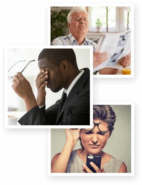 Illustration associated with reading difficulty and everyday visual strain